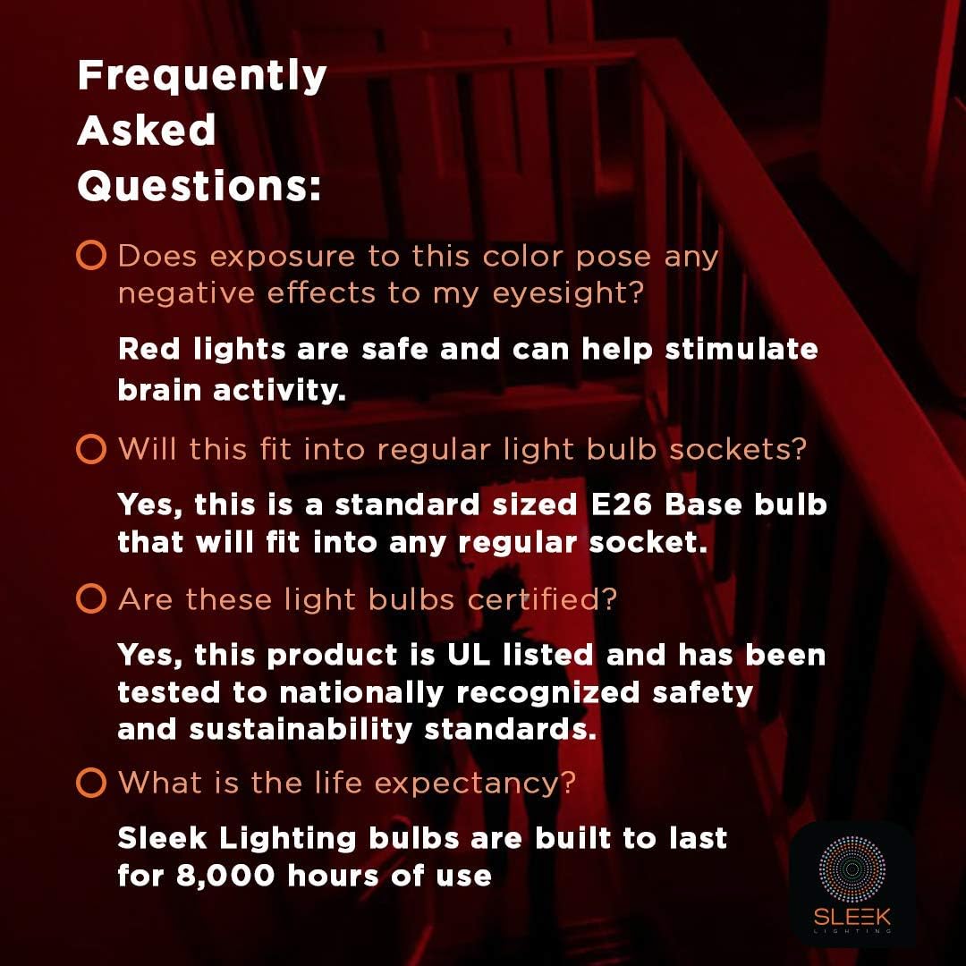 13W Orange Spiral CFL Light Bulb - UL Approved, E26 Medium Base, Pack of 4