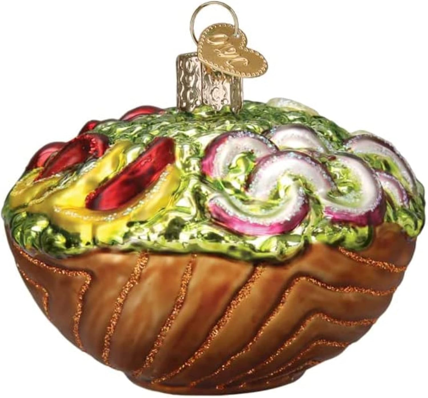 Handcrafted Glass Cheese Wedge Ornament - Unique Christmas Tree Decoration