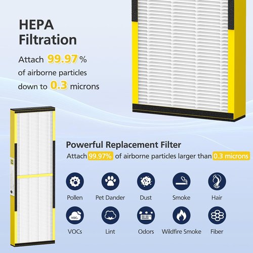 G-Guardian HEPA Filter B Replacement - 4-Pack with 8 Carbon Pre-Filters for AC4825 Series