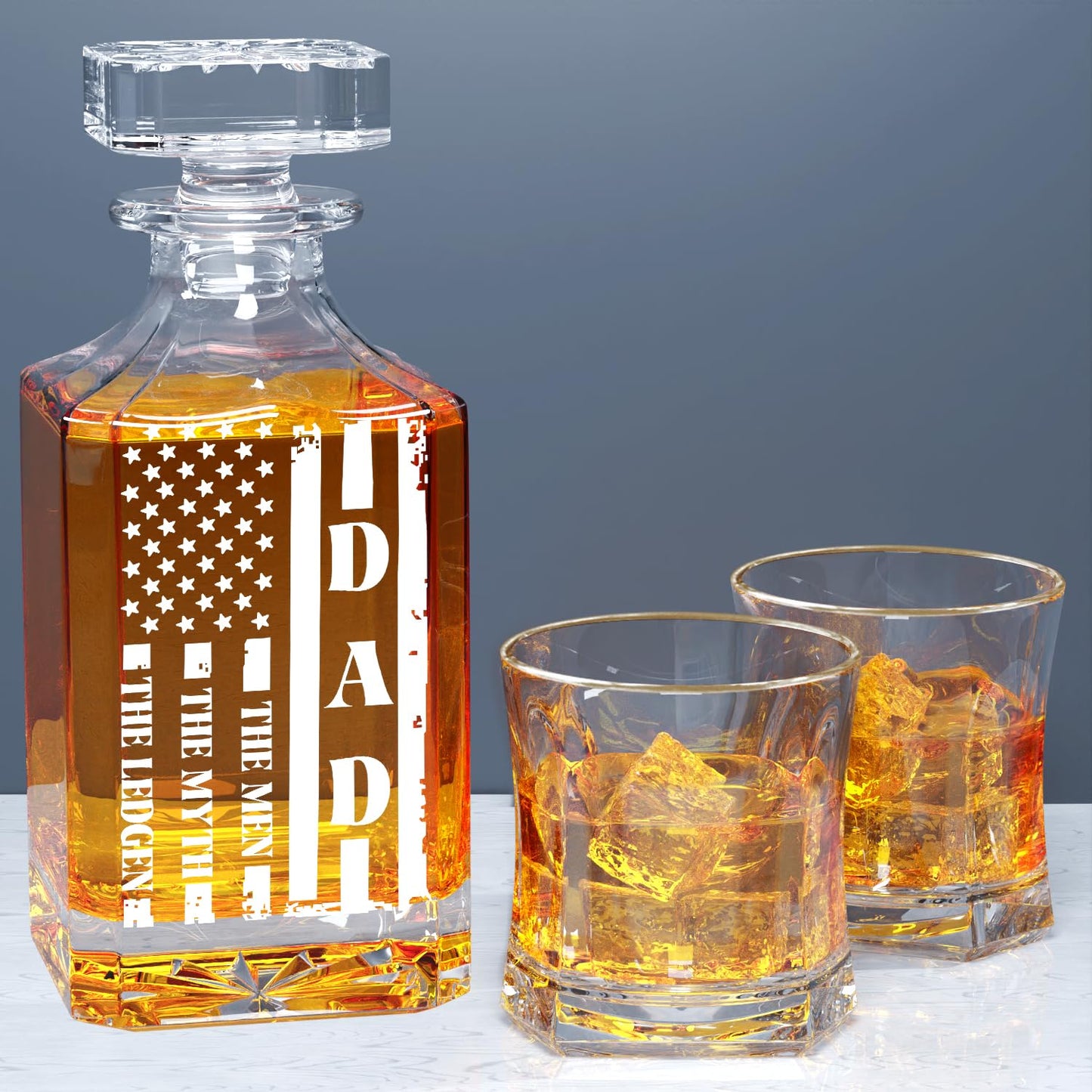 Funny Gifts for Dad, White Elephant Gifts for Dad, Gag Gifts Dad Decanter Set with Glasses, Stocking Stuffers for Men Husband, Novelty Gifts for Dad, Christmas Gifts Birthday Prank Gifts