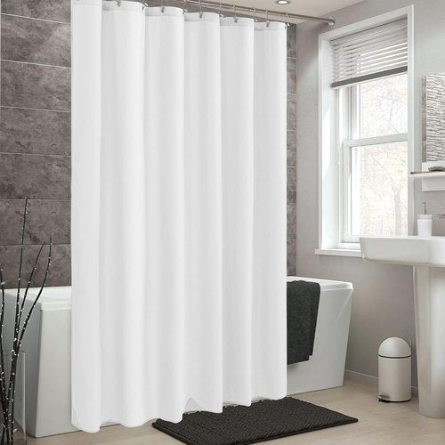 Alyvia Spring Waterproof Shower Curtain Liner - Soft, Lightweight & Machine Washable, 72x72, White