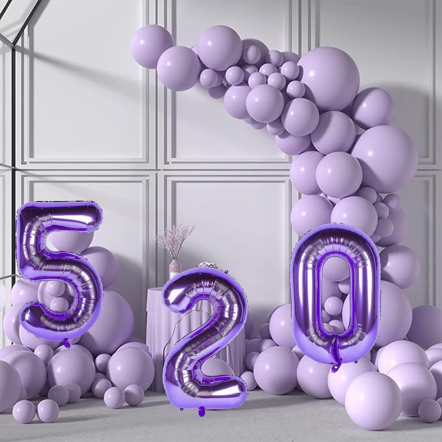 1 Number Balloon Purple 40 inch Big Foil Mylar 1st Balloons for 1 Year Old Boy Girl Birthday Party Decorations Wedding Anniversary Events Supplies