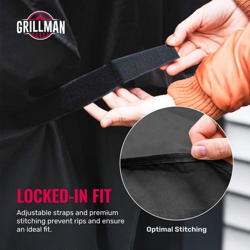 Grillman BBQ Grill Cover - Heavy Duty Waterproof & Weather Resistant - 30 Inch Black for Gas Grills