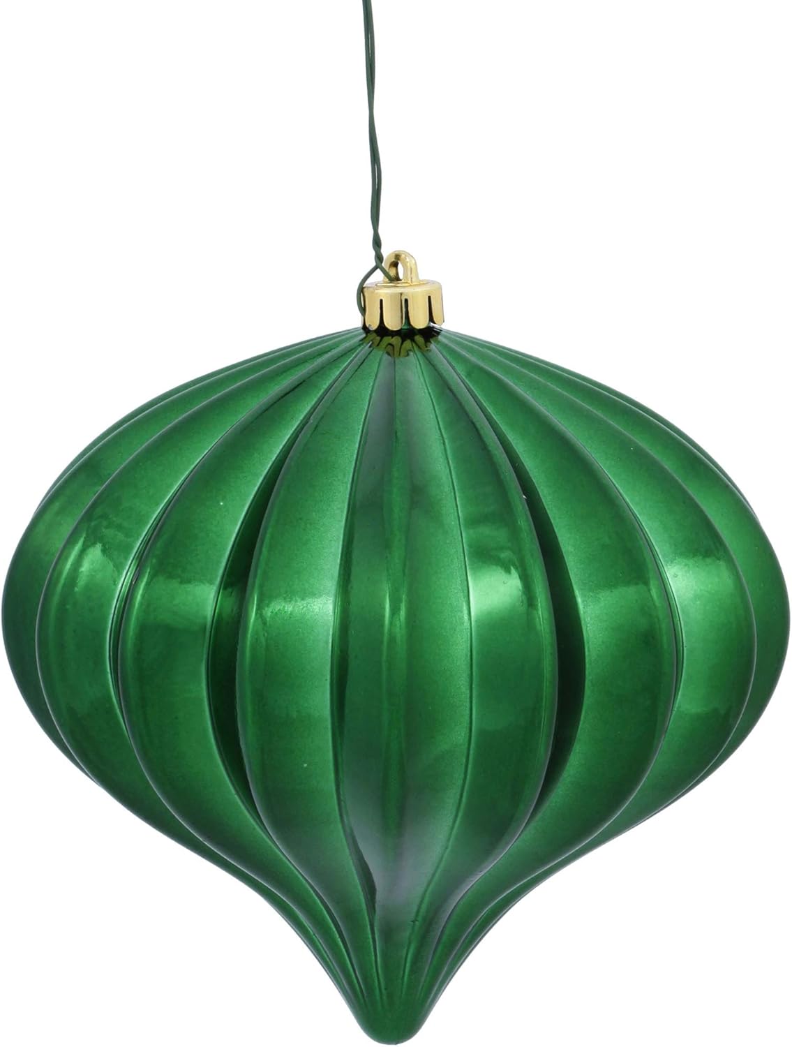 Burnished Orange Matte Onion Christmas Ornaments - UV Treated, Set of 3 by Vickerman