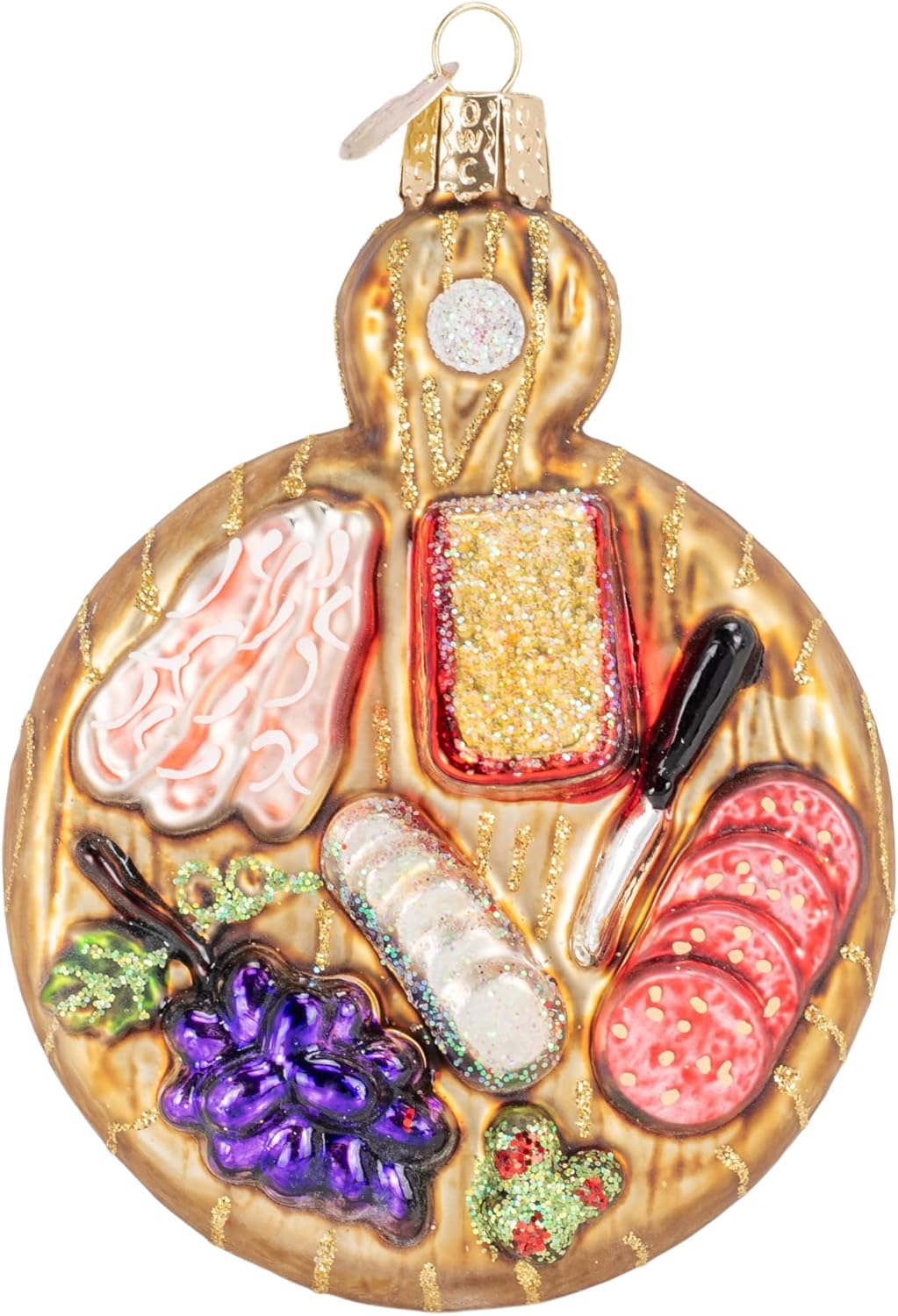 Handcrafted Glass Cheese Wedge Ornament - Unique Christmas Tree Decoration