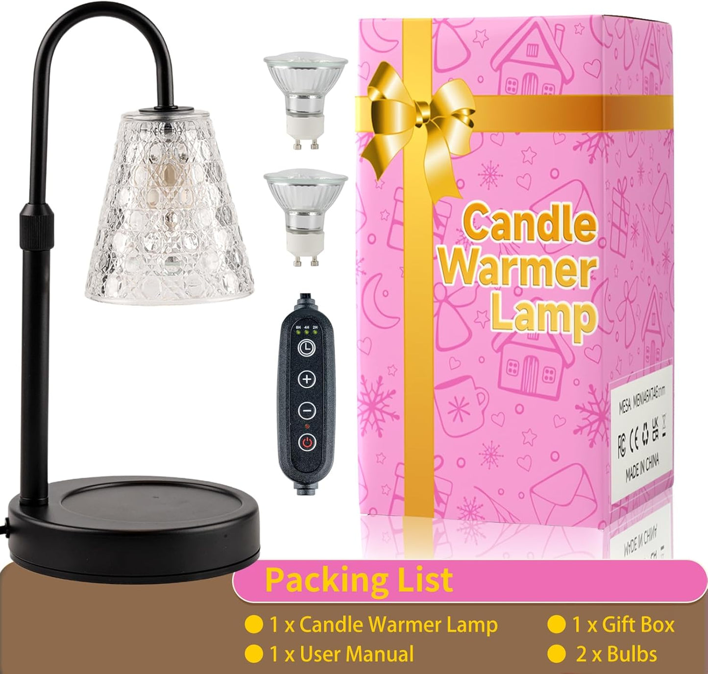 Skiennix Candle Warmer Lamp - Dimmable with Timer | Perfect Birthday Gift for Women & Moms, New Home Decor