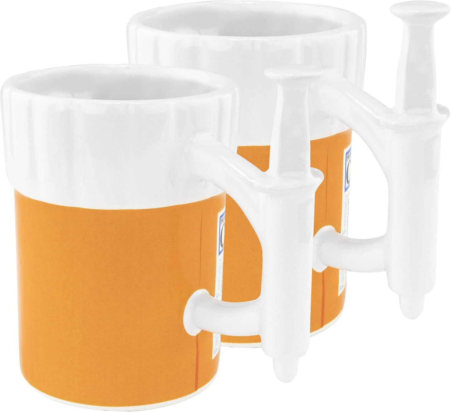 Syringe Prescription Shot Glasses - Funny 2 Pack Novelty Drinking Gag Gift Set