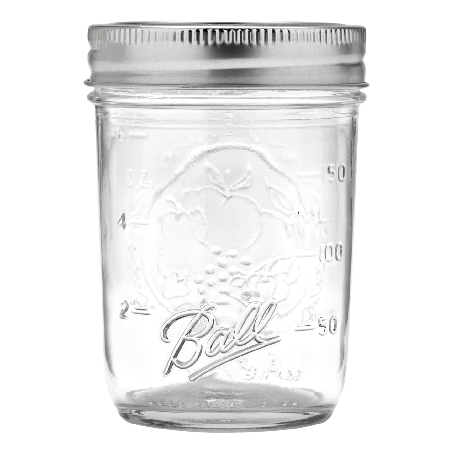 Ball Half Pint (8 oz.) Regular Mouth Glass Mason Jars w/ Cap - Set of 12 AEP