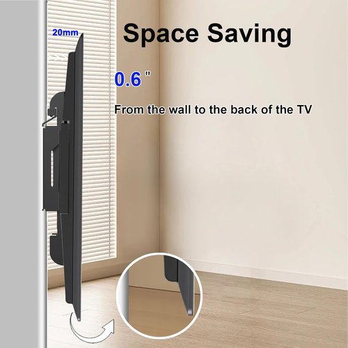 Fixed TV Wall Mount - Skiennix 14-42" Flat Screen Bracket | Easy Install, VESA 200x200mm, 55lbs Max Load