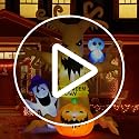 Halloween Inflatable Dead Tree with Owl Ghosts Pumpkins Outdoor Decor - Static