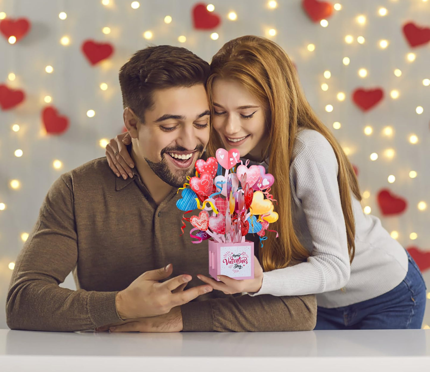 WhatSign Valentines Day Cards Pop Up Valentine Card Love Pop Up Cards Valentine Day Gifts for Her Him Funny Valentines Card with Envelope