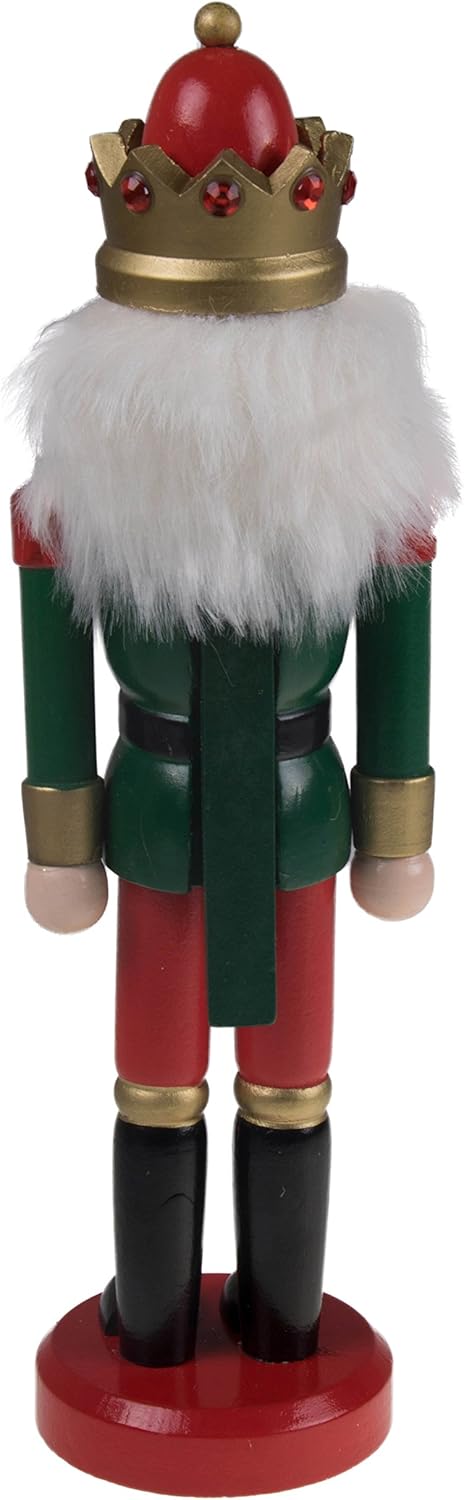 Red Prince 12-Inch Wooden Nutcracker - Festive Christmas Décor for Shelves & Tables