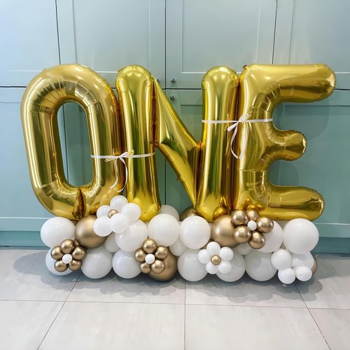 Foil Letter Balloons 40 Inch, Giant Alphabet O Customize Balloons, Large Self Inflating Name Balloon Letters Gold Decor, Helium Custom Letter Balloons for Women Birthday Party Decoration Supplies