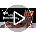 8.5-Inch Meat Processing Knife Set with Roll Bag - Butcher Kitchen Kit for Outdoor & Gift