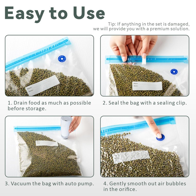 Sous Vide Bags Reusable 30 Pcs Upgrade, Reusable Vacuum Seal Bags(S+M+L) Compatible for Food for Anova, Joule Cookers, BPA Free Sous Vide Kit