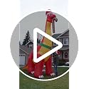 12 Ft Santa Dinosaur Inflatable Christmas Decor for Outdoors
