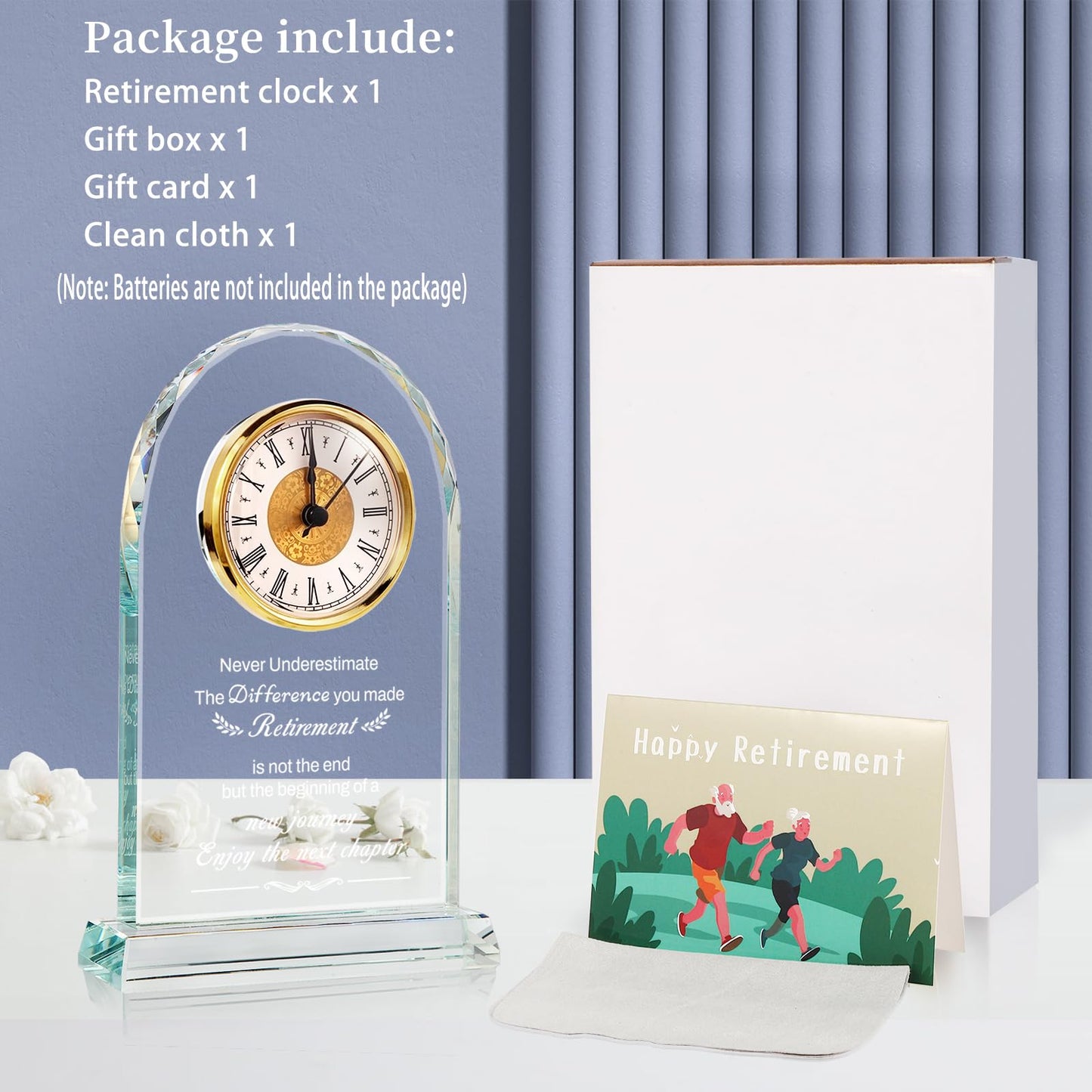 Retirement Gift for Woman & Men - Quartz Desk Clock 2025 Happy Christmas Retirement Gifts for Retired Friends Coworker, Boss, Leader, Employee Leaving Going Away Gift (Enjoy the Next Chapter)