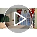 Peryiter Christmas Curtains 82x84 in - 2 Panels, Living Room Window Decor, Classic