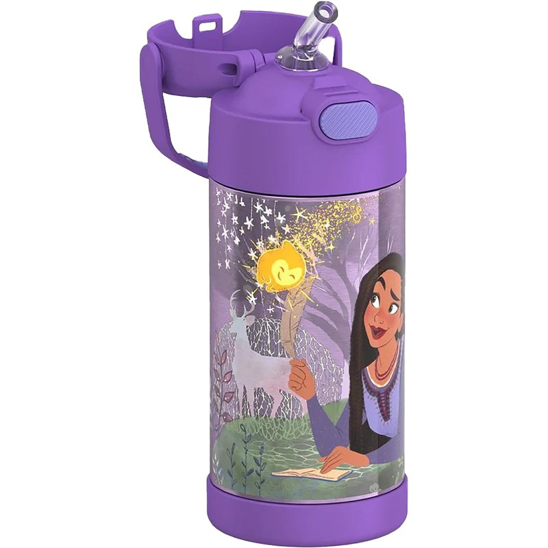 THERMOS FUNTAINER Water Bottle with Straw - 12 Ounce - Kids Stainless Steel Vacuum Insulated Water Bottle with Lid, Wish