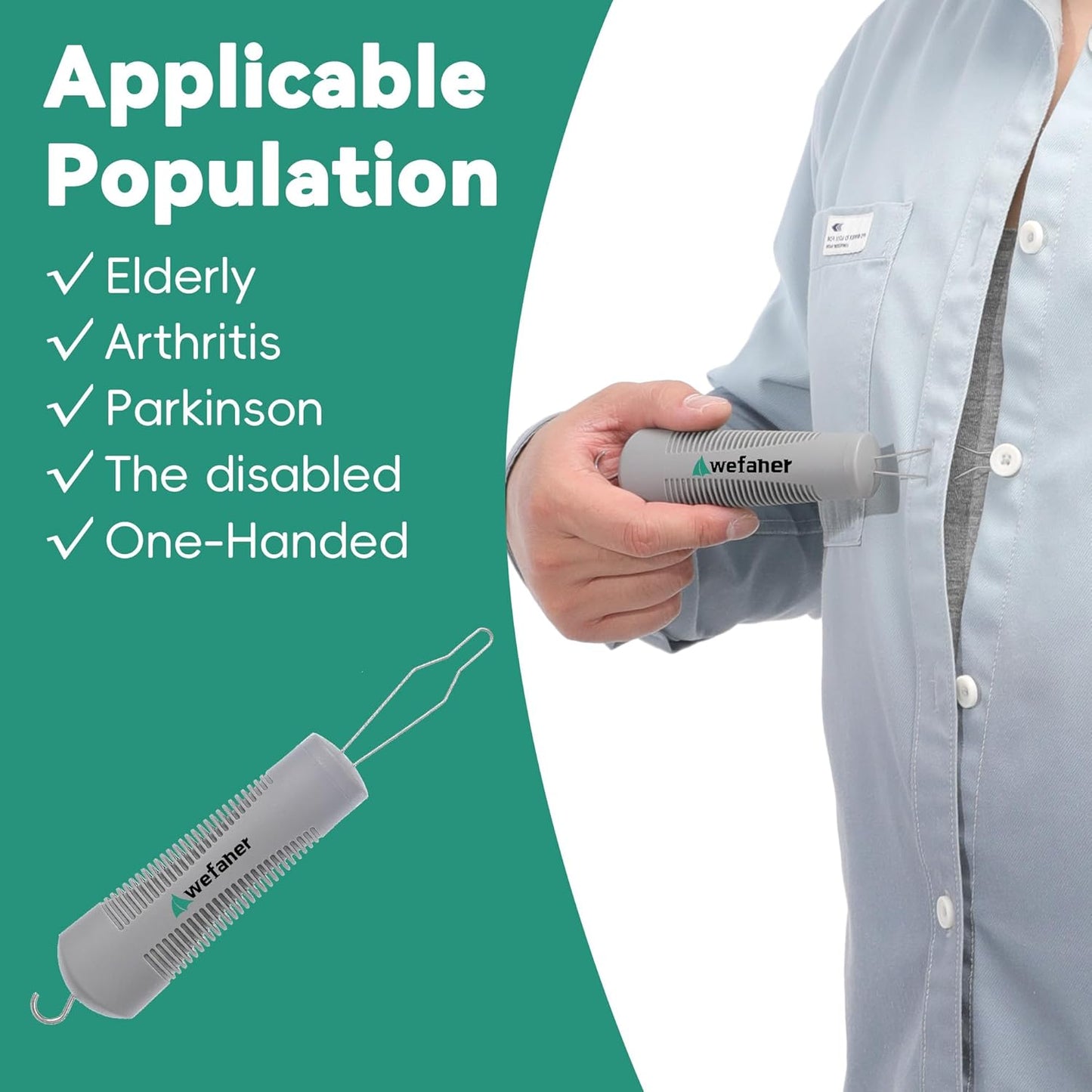 Wefaner One-Handed Button Assistant - Dressing Aid for Arthritis & Stroke | Ideal Gift for Seniors