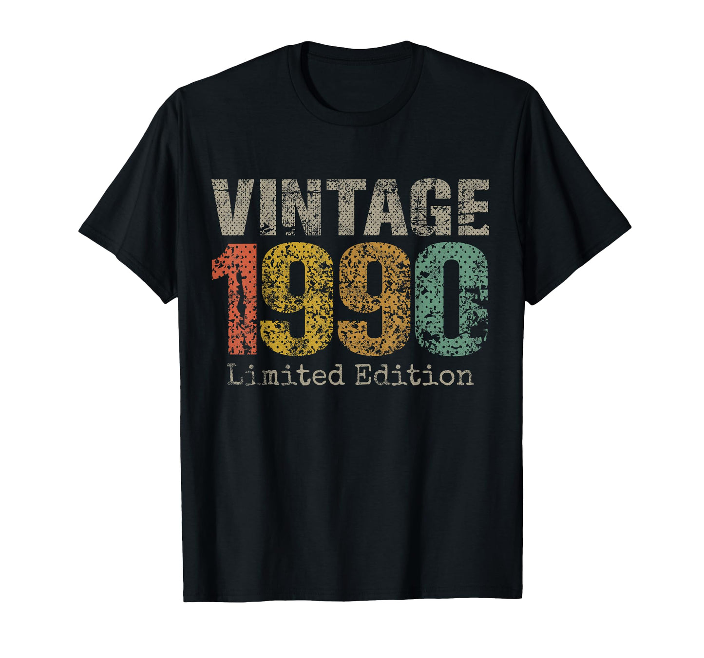 Vintage 1990 Text 36th Birthday Gift Men Women 36 Year Old T-Shirt
