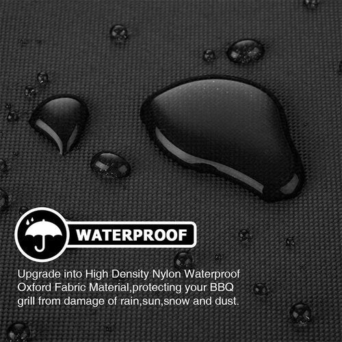 BBQ Grill Cover - Waterproof 32-36 Inch Gas Grill Cover with Adjustable Velcro Strap | Fits Weber, Char Broil, Nexgrill