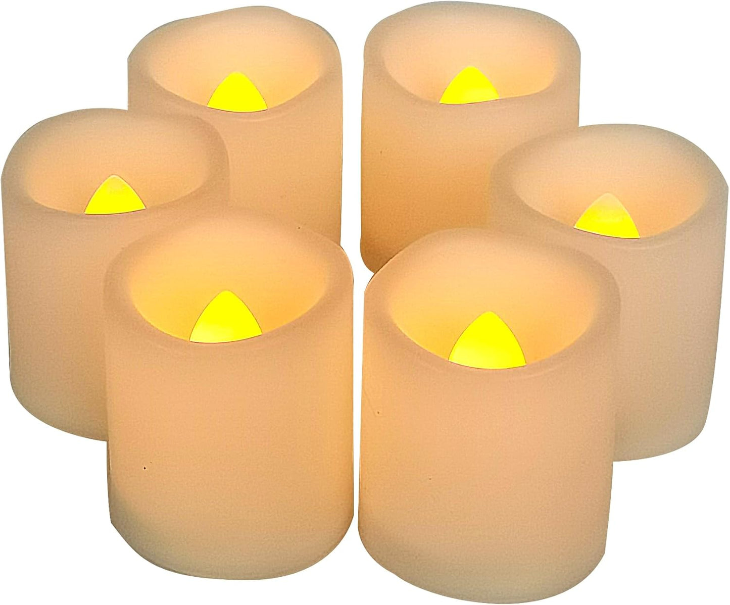 12 PCS LED Flameless Votive Candles - Long-Lasting Battery Operated with 120+ Hours Life