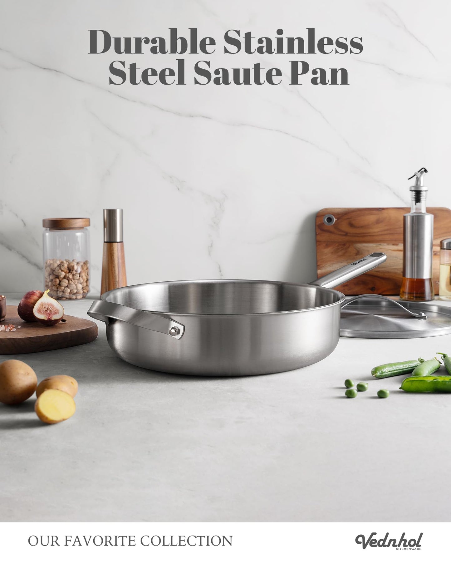 Stainless Steel Cookware Set, 8 Pcs Tir-Ply Pots and Pans Set, PFOA&PTFE Free, Dishwasher&Oven Safe, Kitchen Induction Compatible, ollas de acero inoxidable para cocinar