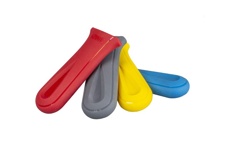 Lodge Deluxe Silicone Hot Handle Holder - Dishwasher Safe Hot Handle Holder Designed for Lodge Cast Iron Skillets 9 Inches+ w/Keyhole Handle - Reusable Heat Protection Up to 550° - Sunflower