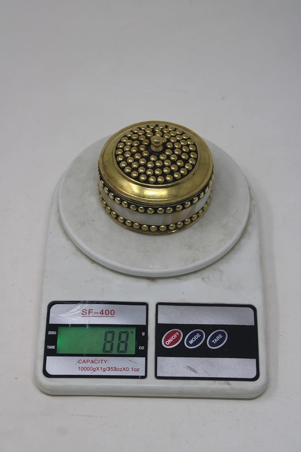 Decorative Jewelry Trinket Box Unique Gift For Home Décor Antique Metal Case with Mother of Pearl Sindoor Box/Coin Box (All Set Black)
