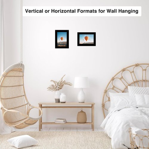 JCJMY 3.5x5 Picture Frame - Black Wall & Tabletop Display with Shatter-Resistant Plexiglass