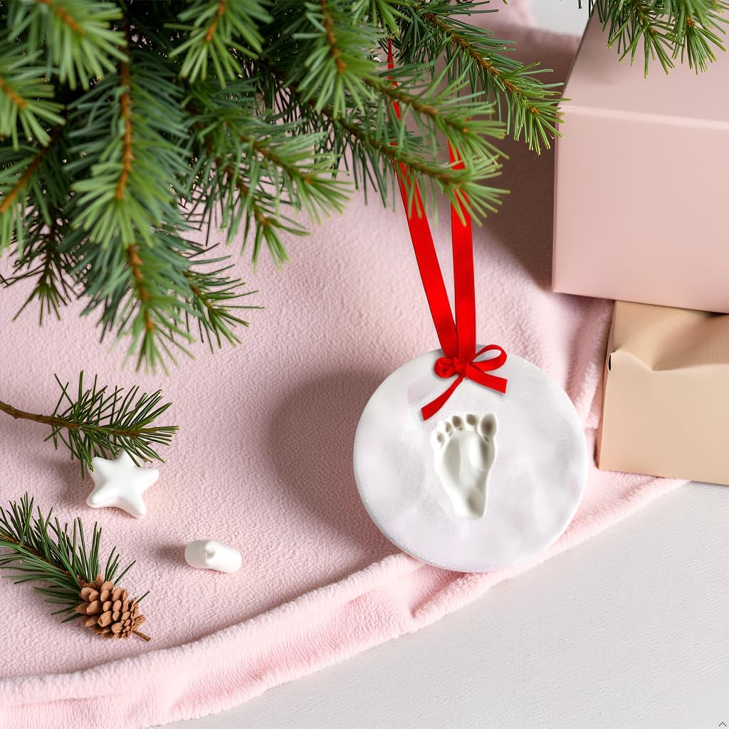 Christmas Baby Handprint Ornament Kit - DIY Keepsake Bauble with Paint for Newborns