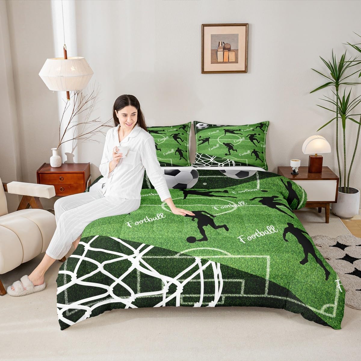 Basketball Kids Comforter Set Full Size,Geometric Basketball Court Abstract Bedding Set,Boys Girls Adults Room Decor,Ball Sports Games Down Comforter,Red Black Fashion Duvet Insert,2 Pillowcases