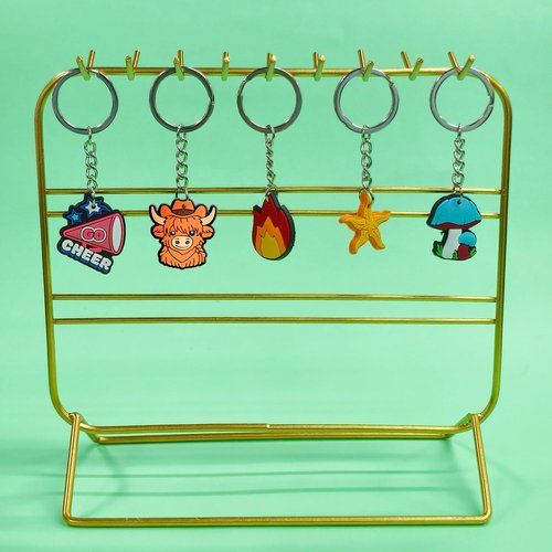 Gibleitz 30pcs Random Different Keychains,Mixed Non-Repeat Cute Key Chain for Classroom Prizes Students Incentives Holiday Gifts Party Favors