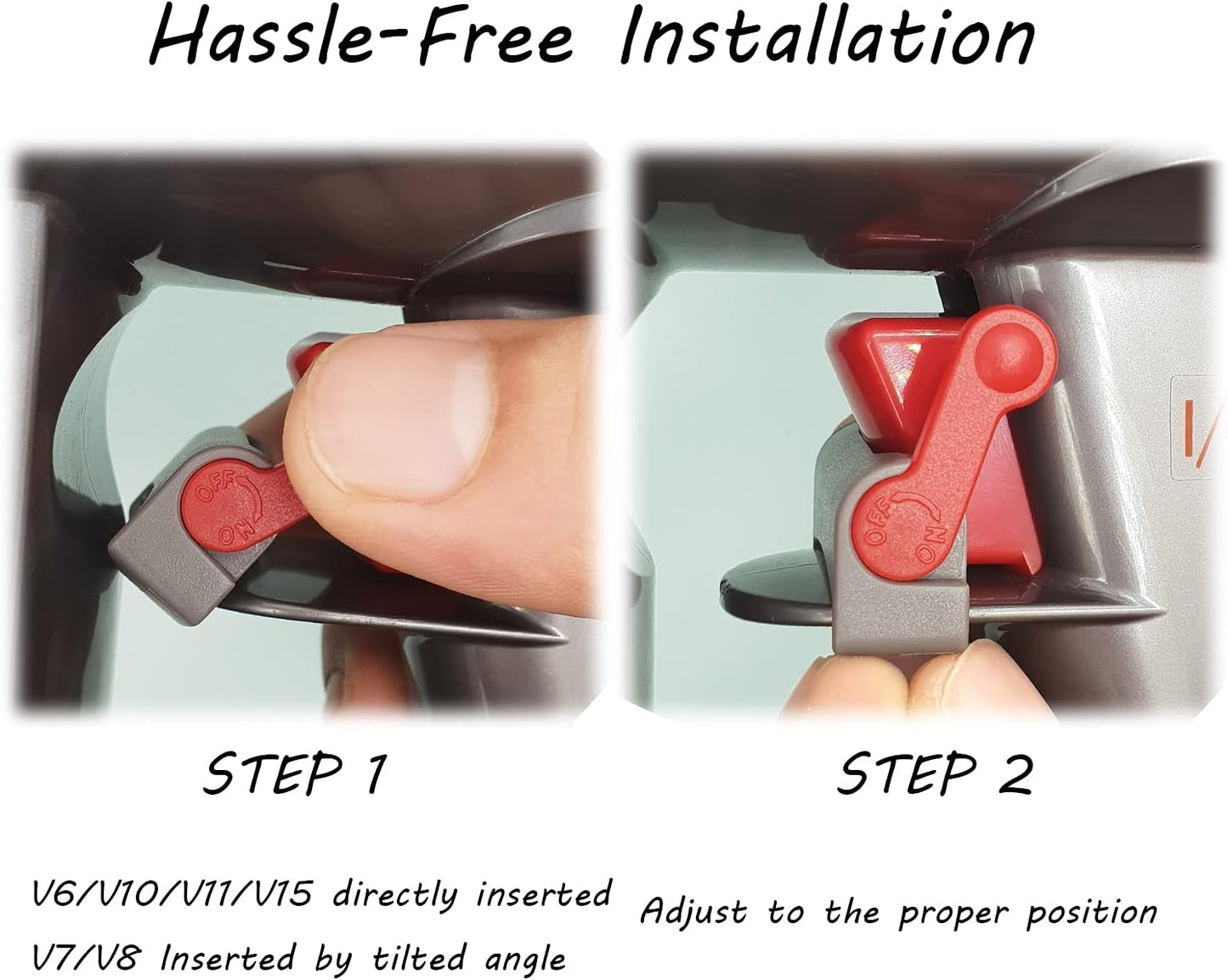 REEYEAR Power Button Control Clamp - Compatible with Dyson V6, V7, V8, V10, V11, V15 | 2-Pack for Easy Use