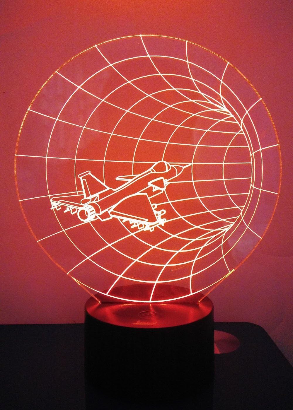 3D Illusion Night Light - Loveboat LED Lamp with 7 Color Changing Acrylic Base & USB Charger - Perfect Home Decor & Gift