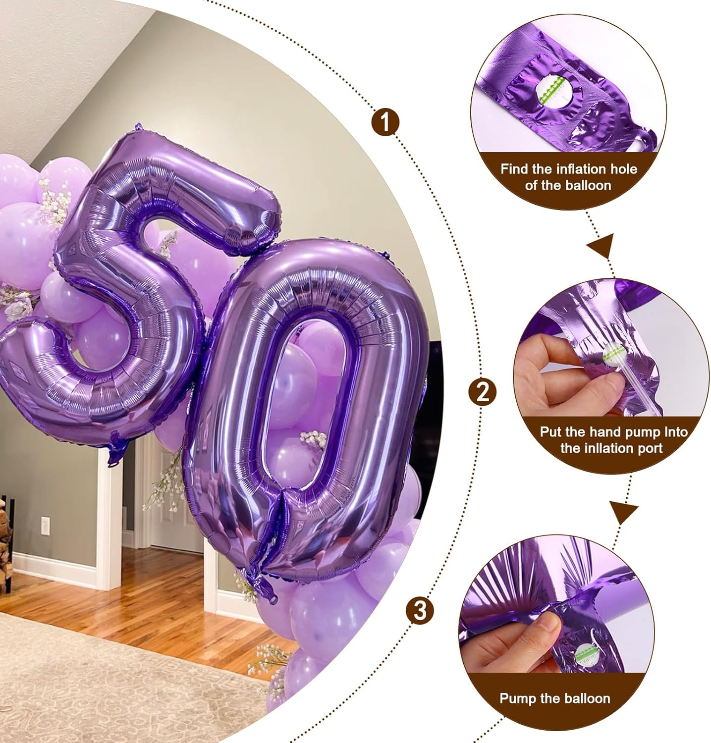 Skiennix 40 Inch Purple Number Balloon - Glamorous 40th Birthday Party Decoration for Men & Women