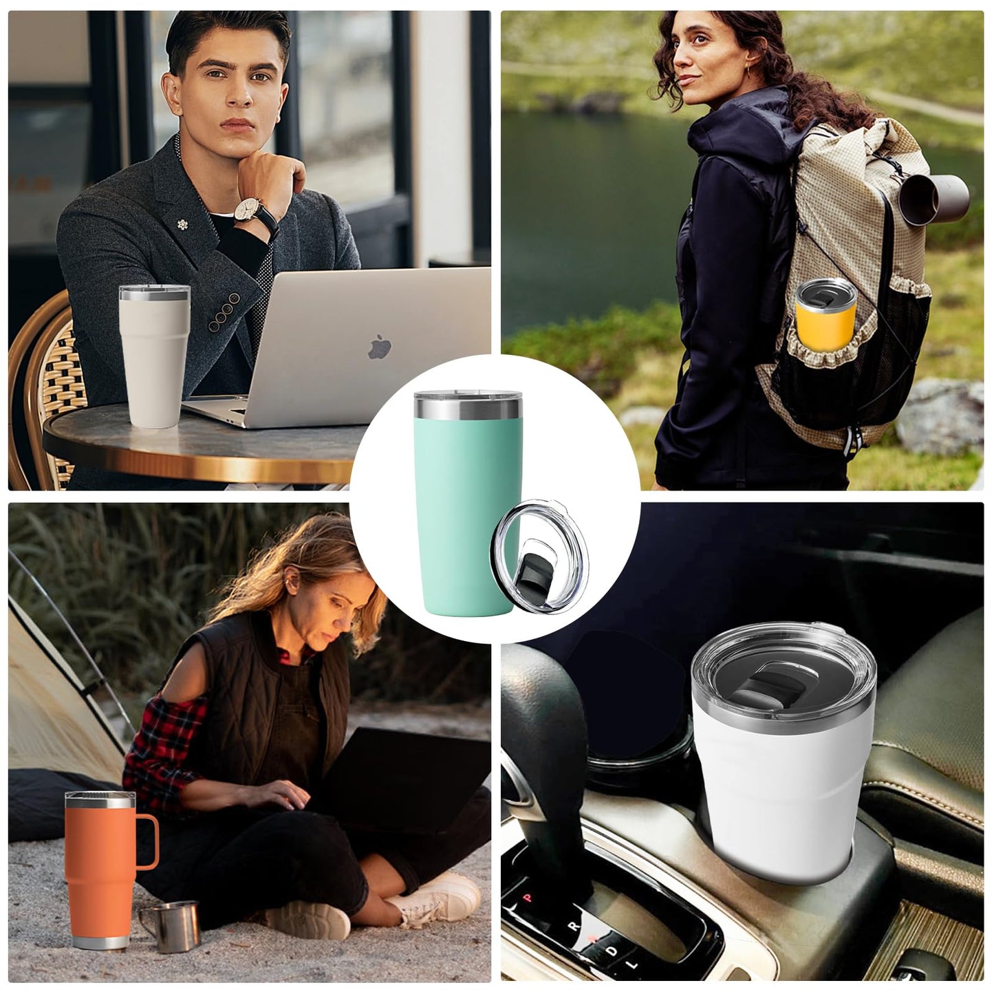 3 Pack 20 oz Tumbler Lid for Yeti Lids,Magnetic Slider Replacement Lids Compatible with YETI 20 oz Tumbler, 10/24 oz Mug and 10 oz Lowball,Spill Proof Cup Lids Covers,BPA Free