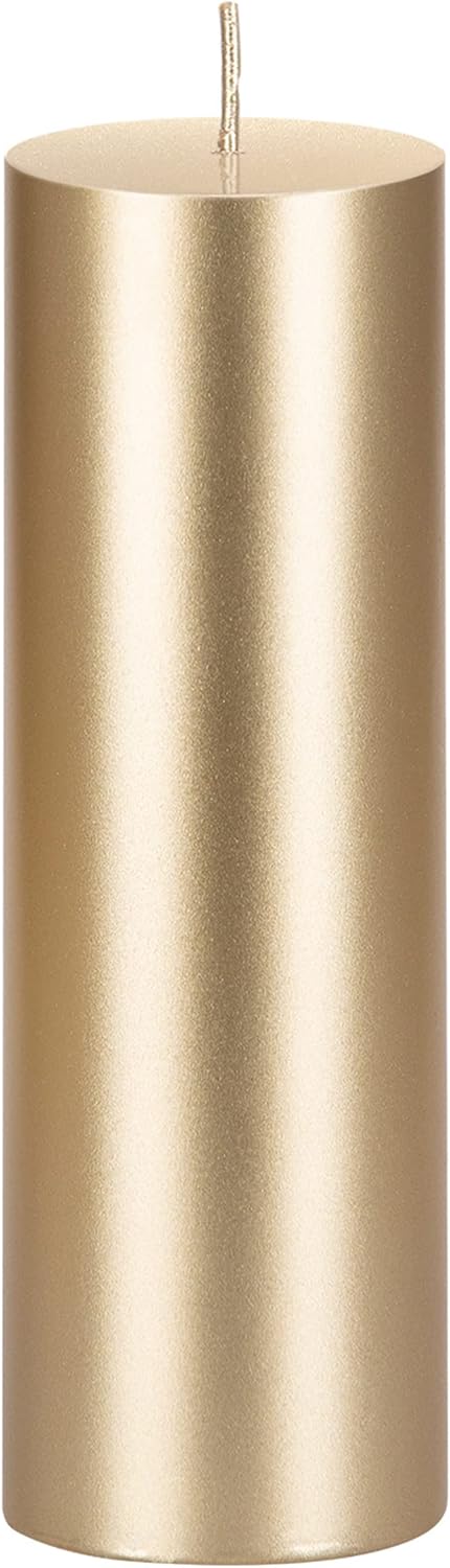 Unscented Black Pillar Candle - 2x6 Inch Hand Poured Premium Wax for Home Décor & Events