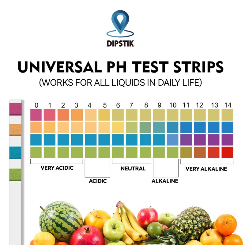 pH Test Strips (0-14) -Universal pH Test Paper Test Strips for Drinking Water, Aquarium, Pool, Hot Tub, Spa,100ct Litmus Paper pH Testing Soap Making and Food