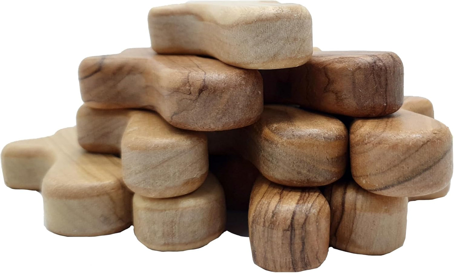 Handmade Olive Wood Crosses Set of 10 – Mini Fidget Pocket Crosses for Prayer & Comfort