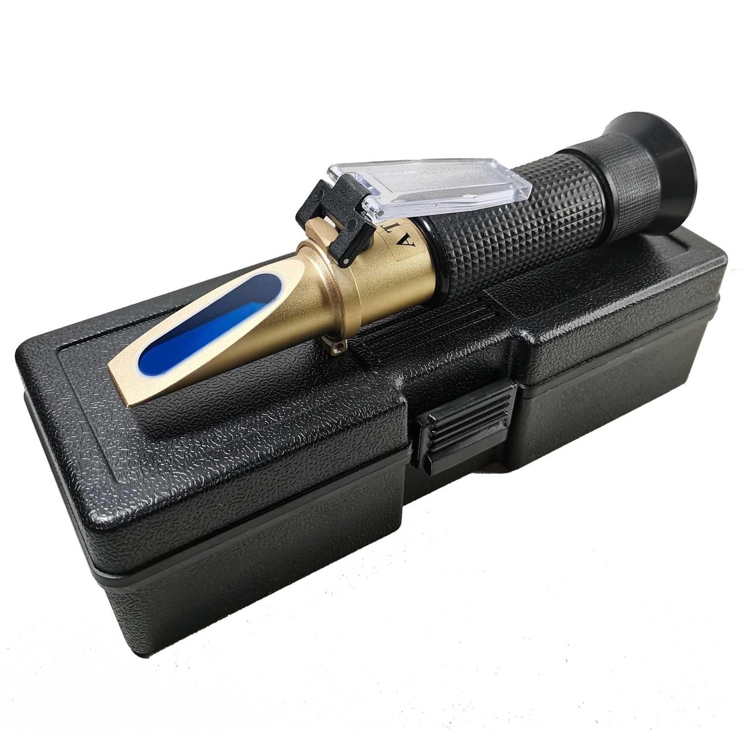 Dual Scale Brix Refractometer for Measuring Sugar Content in Food and Drink.