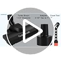 Turbo Brush Head for Shop Vac 1.25" & 2.5" Hose Adapter Pet Hair Removal Accessory