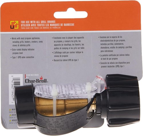 Char-Broil Propane Tank Gauge - Accurate Level Indicator for Safe Grilling | Easy to Read