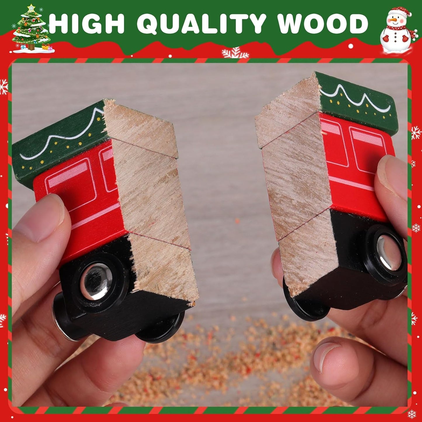 Wooden Advent Calendar by Toddler | 24-Day Magnetic Animal Train Set for Kids - Perfect Christmas Countdown Gift