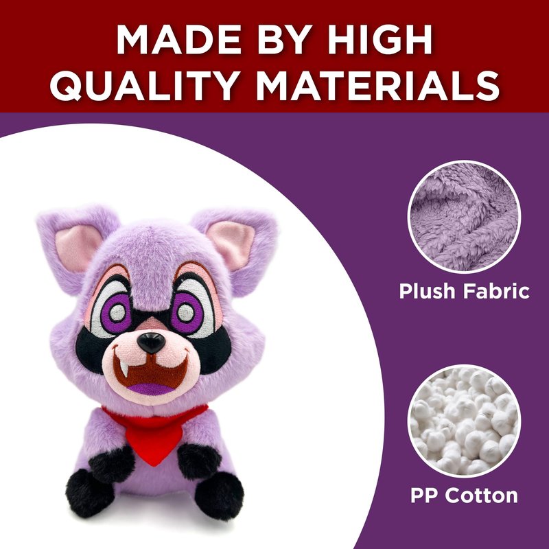 Adenzai Indigo Park Plush Toys - Rumbley the Raccoon | Rambly the Raccoon Plush, Rambly Plush Indigo Park, Stuffed Raccoon, Raccoon Pillow, Rocket Raccoon Plush