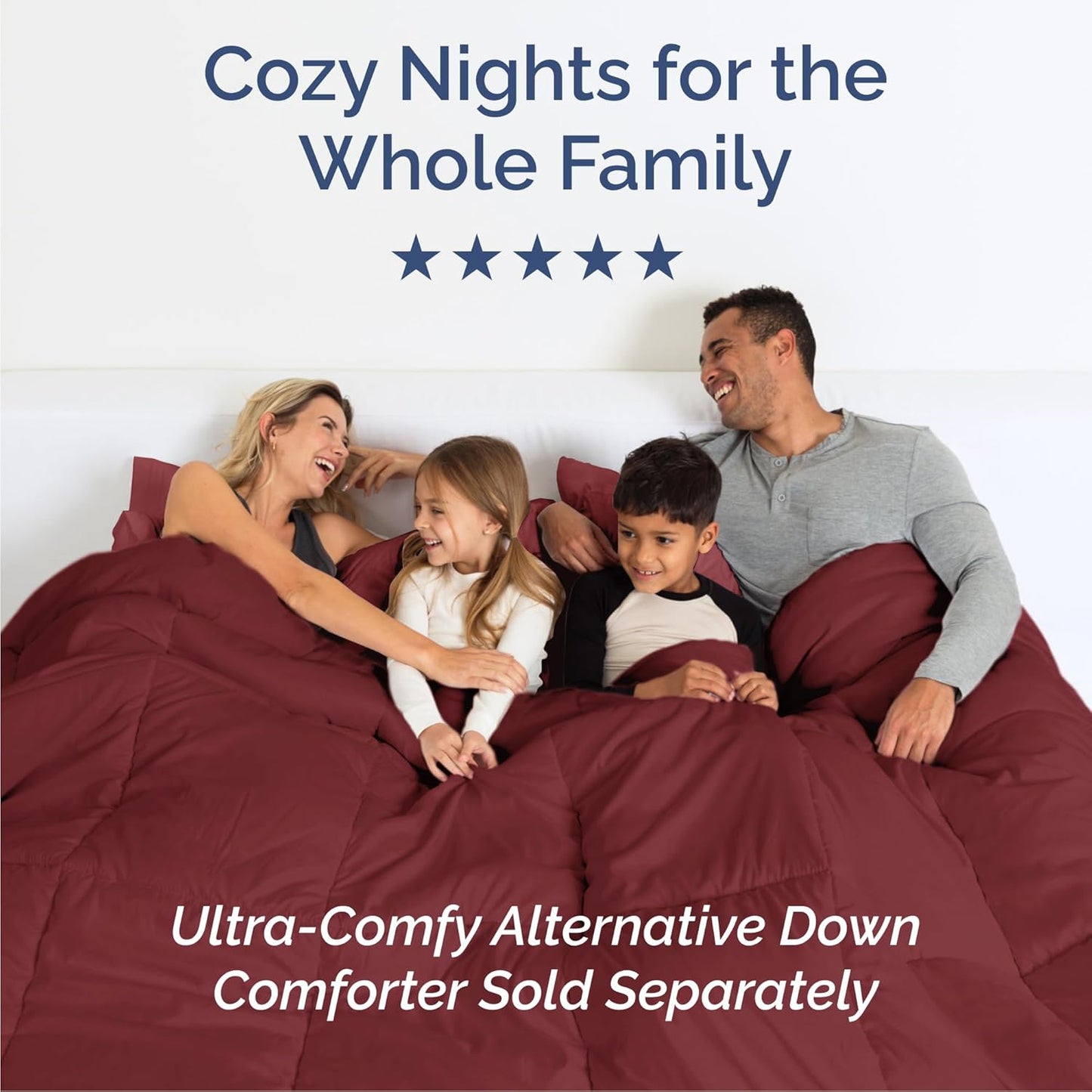 Queen Size 4-Piece Sheet Set - Comfy Cooling Bed Sheets | Ultra-Soft, Deep Pockets - Oeko-Tex Certified - Burgundy