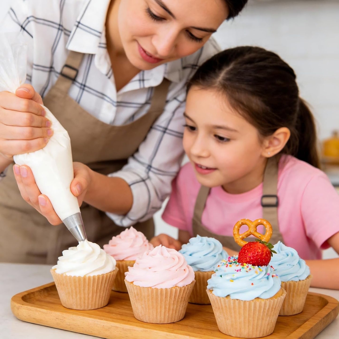 VISRIE Cupcake Liners - 500Pcs Greaseproof Non-Stick Baking Cups for Muffins & Treats