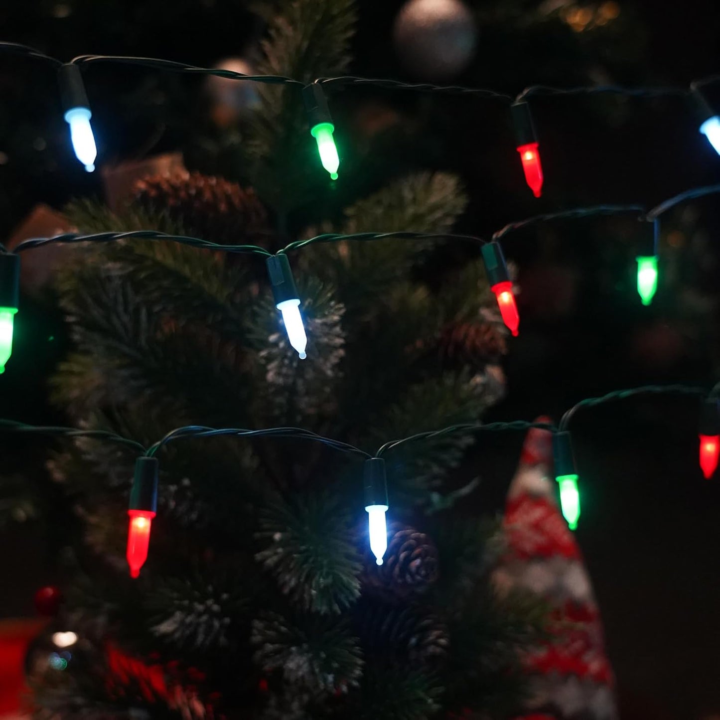 100 LED Battery-Powered Christmas String Lights - 36ft Fairy Lights with Timer for Garden & Home Decor - Warm White, 2-Pack