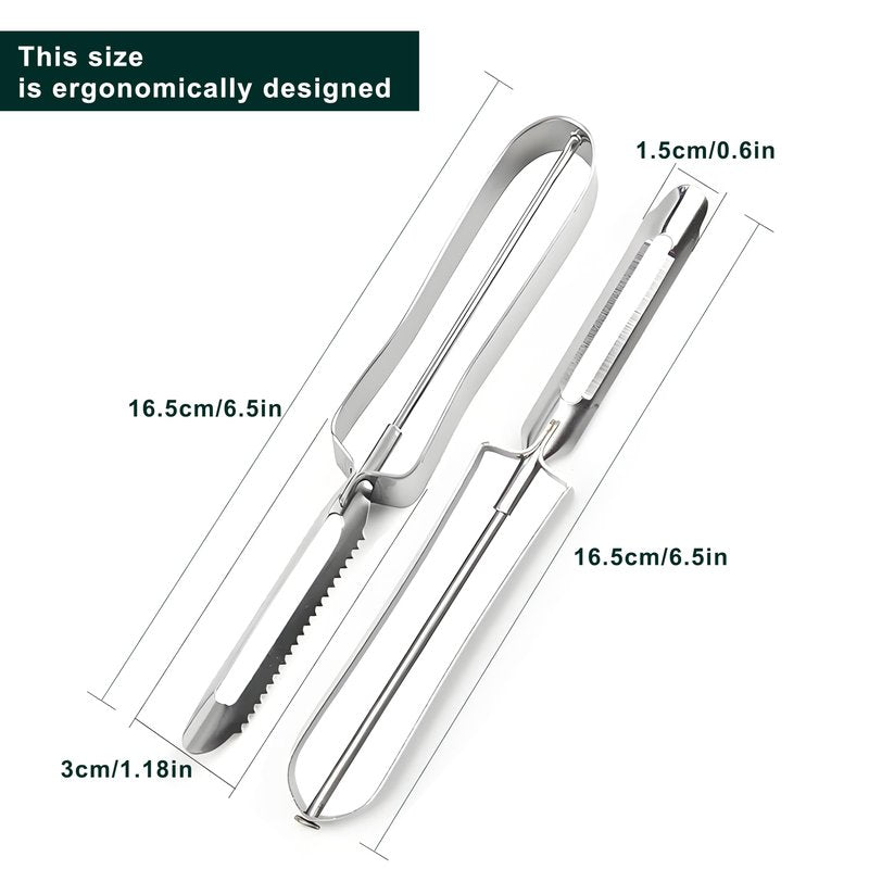 Sokalchw Potato Peelers for Kitchen, 2 Pcs, Just Like Mom's old steel Peeler